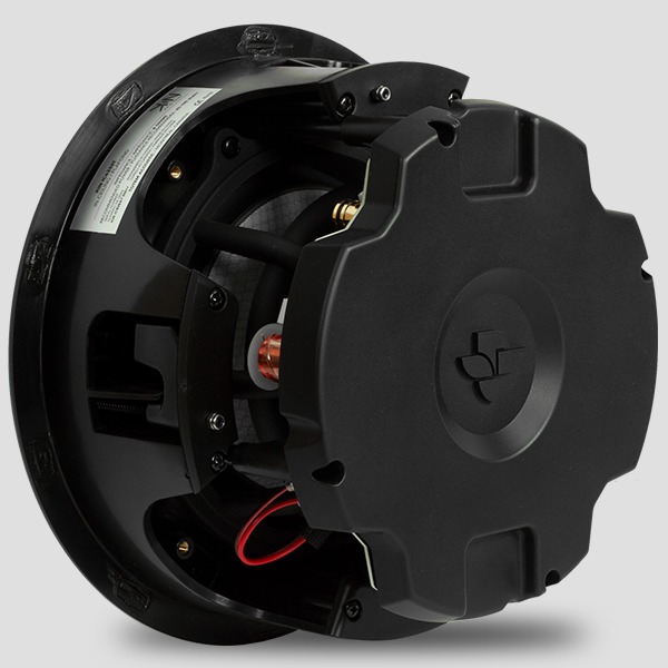 Back of the KIN IC62 SST: the motor assembly with its copper-capped pole piece and the ribbed protective cover