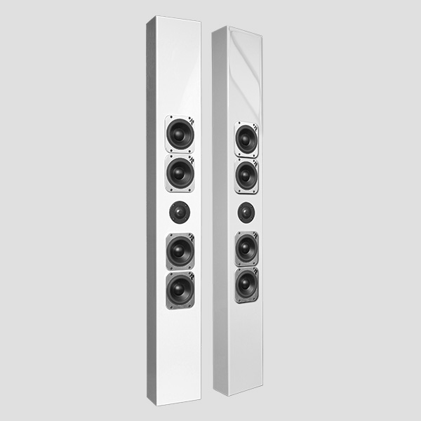 Tribe V pair in Ice high-gloss white, three-quarter view